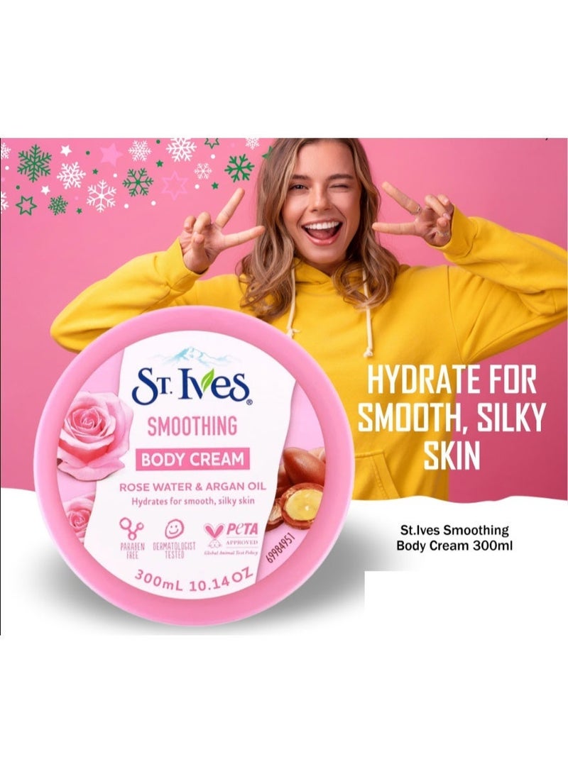 سانت آيفز كريم تنعيم الجسم بماء الورد وزيت الأرغان 300 مل - Image 2